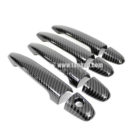 For Toyota Wish 2006 2007 2008 2009 Chrome Carbon Fiber Door Handle Cover Trim Sticker Overlays Styling Accessories ► Photo 1/6