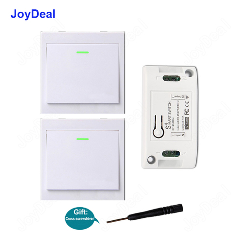 433Mhz Wireless Smart Switch Receiver 86 Wall Panel Transmitter 110V 220V 1CH Smart Home Remote Control Wall Light Switch ► Photo 1/6