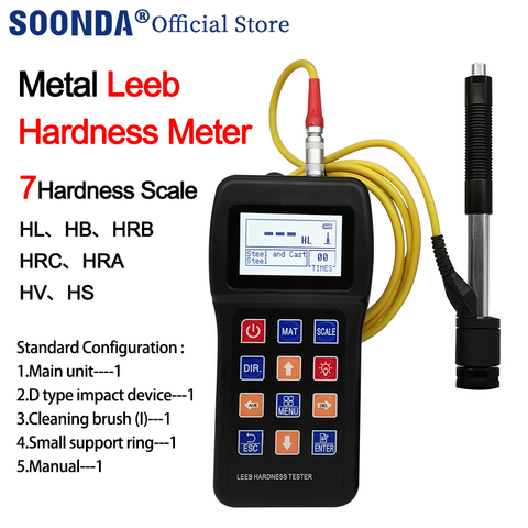 Professional Portable Digital leeb hardness tester for metal stainless steel copper Aluminum Hardness tester HL HB HRB HRC HRA ► Photo 1/6