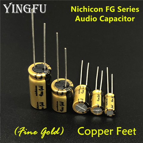 5Pcs/Lot NICHICON FG Series (Fine Gold) 6.3V~100V/0.1uF~470uF Available HIFI Audio Capacitor For Audio Equipment ► Photo 1/1