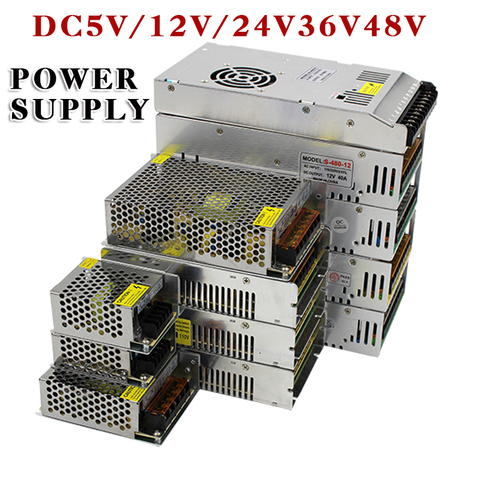 Lighting Transformers 110V 220V to DC5V 12V 24V 36V 48V 1A 2A 3A 5A 10A 15A 20A 30A 40A 80A for LED Strip Switch Power Supply ► Photo 1/5