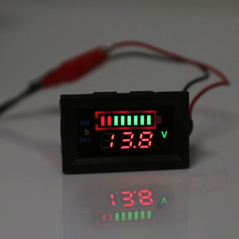 12V Car Lead Acid Battery Capacity Indicator Voltmeter Power Tester with Switch ► Photo 1/5