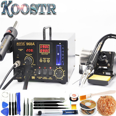  Free Shipping AOYUE Solder Station 220V AOYUE968 AOYUE 968 AOYUE968A+ AOYUE 968A+ AOUYE Repairing System SMD Soldering Iron ► Photo 1/6