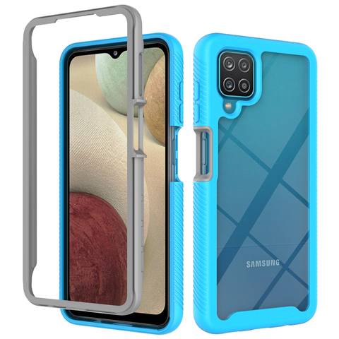 Hybrid Soft Bumper Dual-Layer Case For Samsung Galaxy A12 5G Cases Hard Crystal Back Cover GalaxyA12 Clear Protective Cover ► Photo 1/6