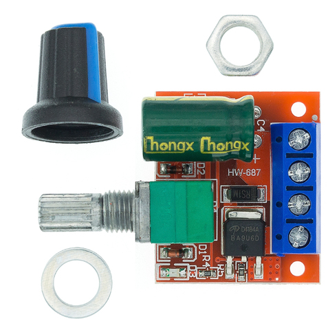 Mini 5A 90W PWM 12V DC Motor Speed Controller Module DC-DC 4.5V-35V Adjustable Speed Regulator Control Governor Switch 24V ► Photo 1/1