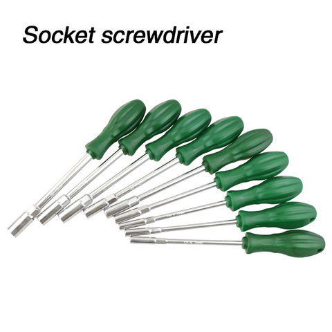 Socket Screwdriver 5/5.5/6/7/8/9/10/11/12/13mm Hex Hand Tool Socket Screwdriver Lengthened 45 Steel Sleeve Screw Tube Depth ► Photo 1/6