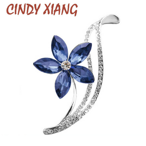 CINDY XIANG Rhinestone Flower Brooches For Women Simple Design Fashion Jewelry Wedding Pin And Brooch Bijouterie Broches Gift ► Photo 1/6