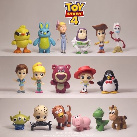Disney Toy Story 4 Woody Buzz Lightyear 3-5cm 17pcs/set Q Version Action Figures mini Dolls Kids Toy model for Children gift ► Photo 1/5