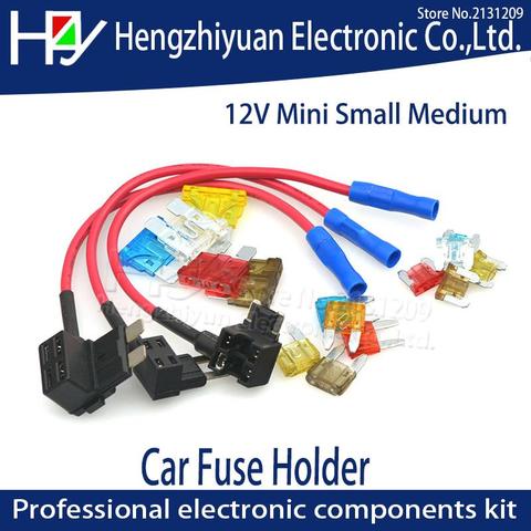 TAP Adapter with 10A Micro Mini Standard ATM Blade Fuse 12V MINI SMALL MEDIUM Size Car Fuse Holder Add-a-circuit Piggy Back Fuse ► Photo 1/6