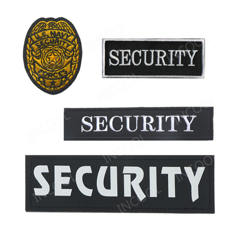 Security Embroidered Patches Tactical Military Patch Emblem Appliqued White Embroidery Badges For Clothing Cap Backpack ► Photo 1/6