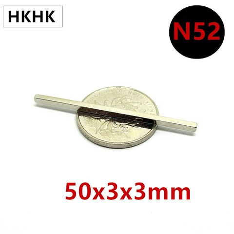 20PCS N52 Neodymium magnet 50x3x3 mm strong mm Rare earth permanent magnet 50x3x3 NdFeB magnet 50mm x 3mm x 3mm ► Photo 1/6