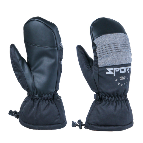 2022 Waterproof Winter Snowboard Snowmobile Mitten Men Women Gray Pink 3M Touchscreen Young Boys Girls Black Ski Snow Warm Glove ► Photo 1/1