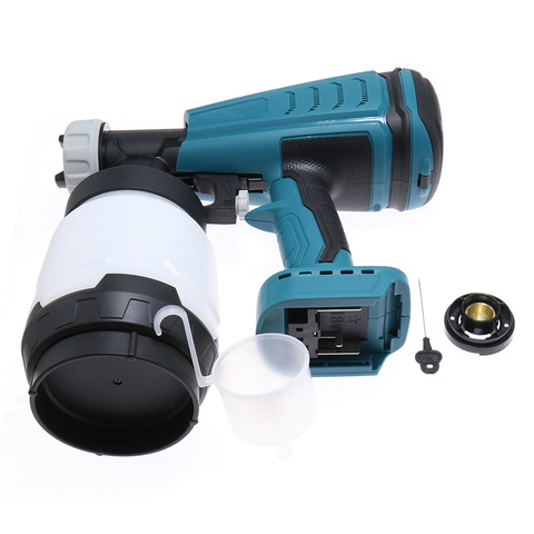 Cordless Spray Gun 18V DC Electric Paint Sprayer 2 Nozzles 800ml Pot No Battery And Charger ► Photo 1/6