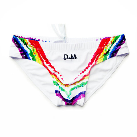 D.M 2022 Mens Swim Briefs Sexy Swimwear Men Swimming Trunks Beach Bathing Suit Gay zwembroek heren Shorts Desmiit Youth Swimsuit ► Photo 1/6