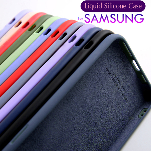 Soft Liquid Silicone Cover Case For Samsung Galaxy M51 M31 M21 M31S S20 FE S10 Lite S10e Note 10 20 Ultra A51 A71 A31 A21S A11 ► Photo 1/6