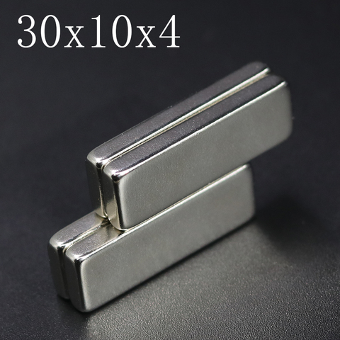 2/5/10/20/50Pcs 30x10x4 Neodymium Magnet 30mm x 10mm x 4mm N35 NdFeB Block Super Powerful Strong Permanent Magnetic imanes ► Photo 1/6