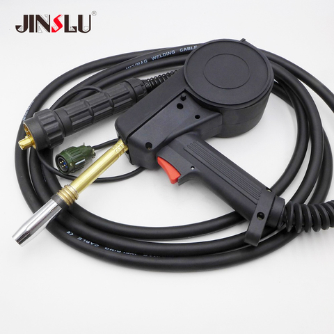 4 Meters  with Euro Connection 24V DC Motor Wire Feeder Aluminum Welder Use Standard Spool 24KD  MIG Welder Spool Gun ► Photo 1/5