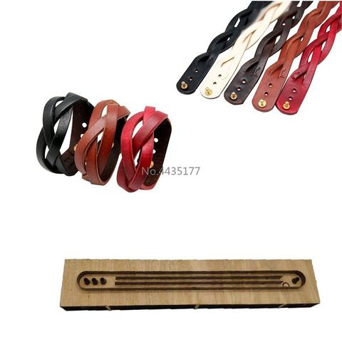 NewJapan Steel Blade  mould DIY leather Bracelet punch tool knife mould wooden die Leathercraft Tool set ► Photo 1/3