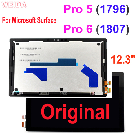 Original LCD For Microsoft Surface Pro 5 1796 Pro 6 1807 LCD Display Touch Digitizer Assembly For Surface pro5 Pro6 LP123WQ1Lcd ► Photo 1/6