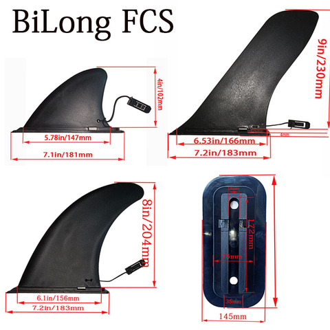 Inserted long plate fin American box SUP center ankle PA66 nylon surf ankle inflatable plate fin surf paddle FIN paddle board ► Photo 1/6