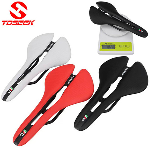 Toseek MTB Bicycle Saddle Road Bike Ultralight 185g Racing Seat Hollow Ergonomic Design Cr-mo Seat Rail Saddle For Bicycle ► Photo 1/1