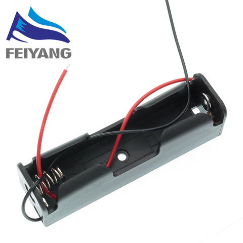New 5Pcs 18650 Battery Holder Box Case Black With Wire Lead 3.7V Clip high quality ► Photo 1/2
