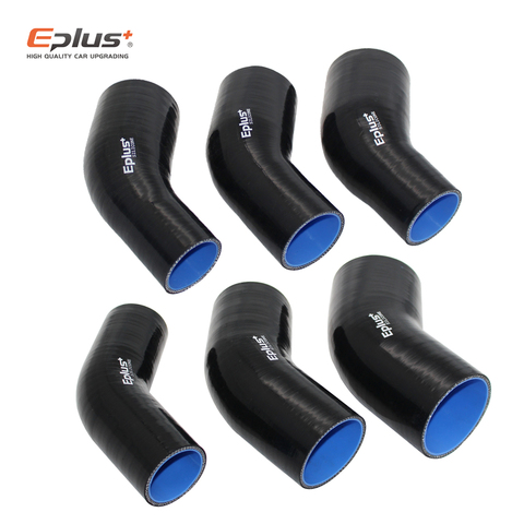 EPLUS Universal Silicone tubing Hose Connector Intercooler Turbo Intake Pipe Coupler Hose 45 degrees Multiple sizes black ► Photo 1/6