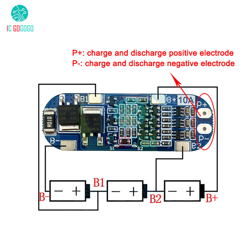 3S 10A 12V BMS PCB Protection Board 18650 Li-ion Lithium BATTERY BALANCE CHARGER 