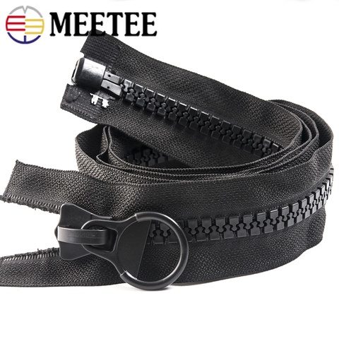 Meetee 8# Metal Zipper 70/80/90/100/120cm Double Sliders for Coat Down  Jacket Zip Repair DIY Clothing Sewing Tailor Accessories - AliExpress