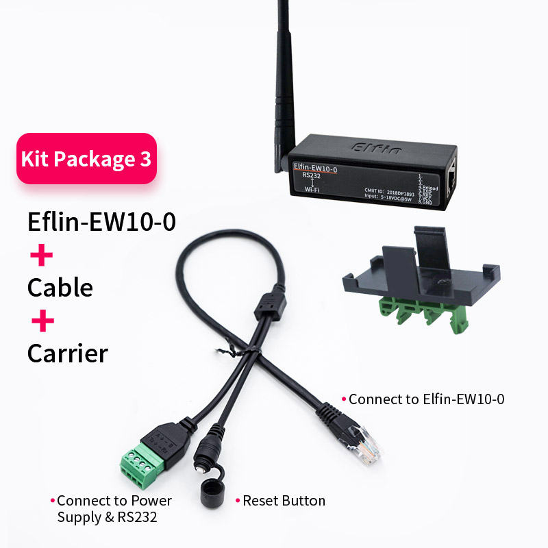 HF Elfin-EW10 WiFi Serial Server to Ethernet Wireless Networking Devices Modbus TPC IP Function RJ45 RS232 to WiFi Serial Server Only Serial Server 