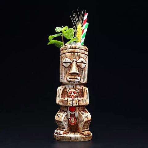 450ml Ceramic Tiki Mug Creative Porcelain Beer Wine Mug Cup Bar Tool ► Photo 1/6