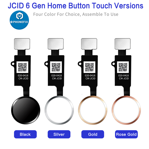 JC 6Th HX home button JCID 6 Gen 3D Fingerprint Flex Cable for iPhone 7 7P 8 8P home return button key back screen shot function ► Photo 1/6