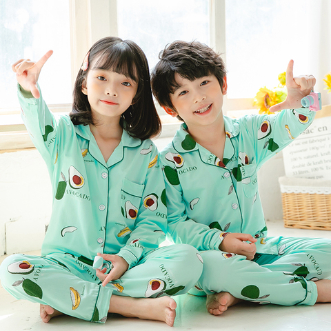 Kids Pajamas 2022 autumn winter Girls Boys Sleepwear Nightwear Baby Clothes Animal Cartoon Pajama Sets Cotton Children's Pyjamas ► Photo 1/6