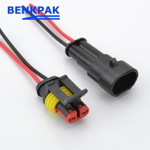 Manufactuer BENKPAK Car Auto wire connector 2 Pin Way Sealed Waterproof Wiring Connector Waterproof auto connector ► Photo 1/6