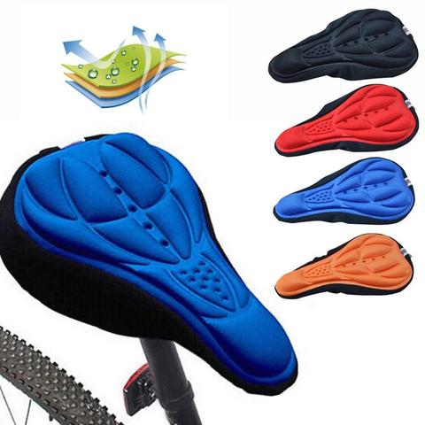 MTB Mountain Bike Cycling Thickened Extra Comfort Ultra Soft Silicone 3D Gel Pad Cushion Cover Bicycle Saddle Seat 4 Colors ► Photo 1/6