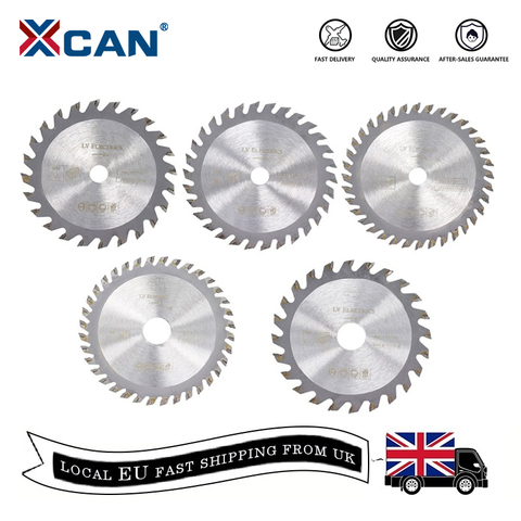 XCAN 5pcs 85mm Diameter 24/30/36Teeth Carbide Circular Saw Blade Mini TCT Cutting Disc Wood Saw Blades ► Photo 1/6