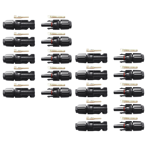 EASUN POWER 10 pair Male Of Female Connectors solar panels 30A 1000V for PV cable 2.5/4/6mm Cable Accessories ► Photo 1/5