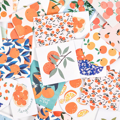 46 Pcs/pack Fresh Fruits Orange Stationery Sticker Scrapbooking Journal Diary Diy Label Craft Stickers For Kids Boys Girls ► Photo 1/5