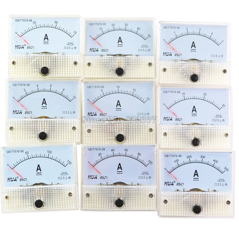 Analog Current Meter Panel 85C1 DC 1A 2A 3A 5A 10A 20A 30A AMP Gauge Current Mechanical Ammeters ► Photo 1/6
