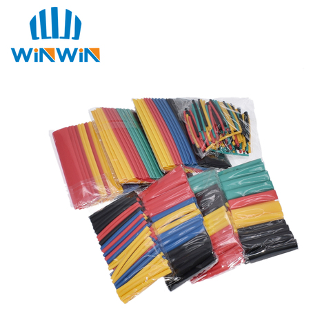 328Pcs/set Sleeving Wrap Wire Car Electrical Cable Tube kits Heat Shrink Tube Tubing Polyolefin 8 Sizes Mixed Color ► Photo 1/3