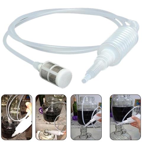 Manual Plastic Home Brew Syphon Tube Pipe Hose Water Wine Hand Transfer Pump  For Drop Ship Wine Beer Making Tool Brewing Food ► Photo 1/6