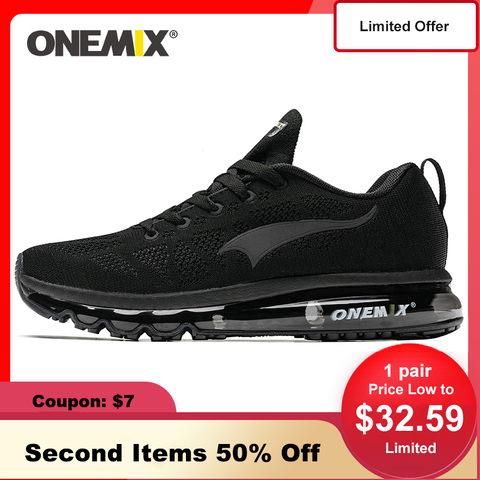 ONEMIX 2022 Men Running Shoes Light Women Sneakers Soft Breathable Mesh Deodorant Insole Outdoor Athletic Walking Jogging Shoes ► Photo 1/6