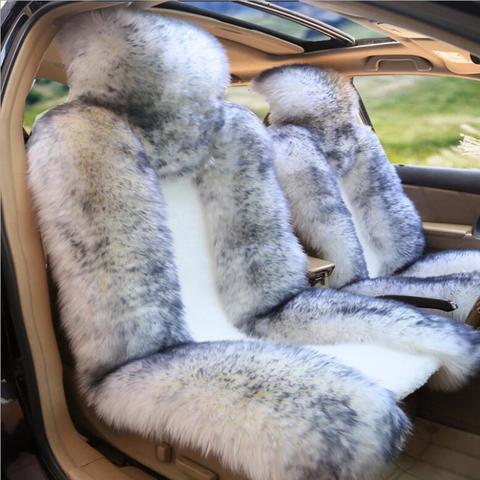 2022 High Quality Australian Wool Car Seat Cover Fur Pulvinis Winter Warm Natural Wool Seat Cushion 1 Piece Front Car Seat Cover ► Photo 1/6