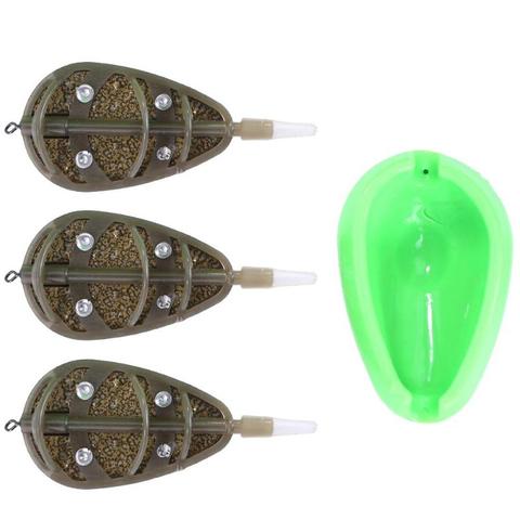 1Set Inline Method Carp Fishing Feeder 4 Feeders 15/20/25/35g 30/40/50/60g  Mould fishing Tackle Accessories