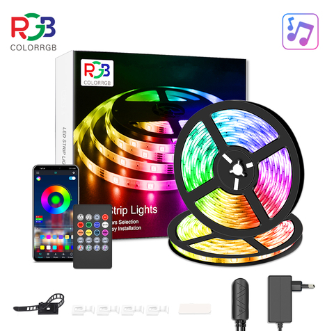 15M LED Strip Light RGB 5050 Lights Music Sync Color Changing  Sensitive Built-in Mic, App Controlled LED Lights Rope Lights ► Photo 1/6