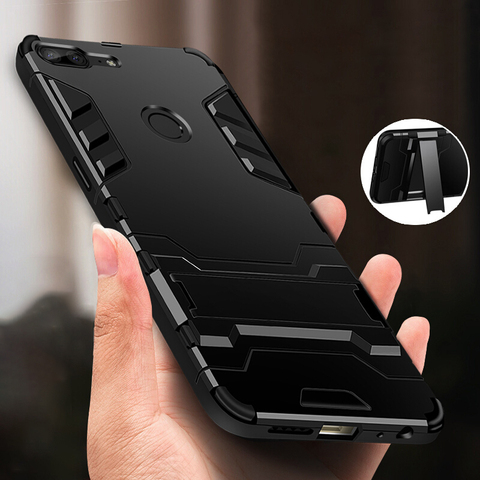 Shockproof Case for Honor 9 Lite case Luxury Armor Hard Phone Stand Back Cover for Huawei Honor 8 Lite Honor9 Lite Bumper Cases ► Photo 1/6