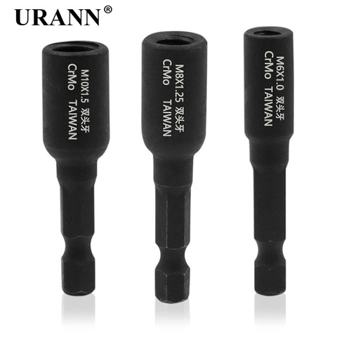 URANN 1pcs M6 M8 M10 6.35mm Hexagon Nut Driver Socket Bits Wrench Screwdriver Hex Socket Bit for Screw Driver Handle Tools ► Photo 1/6