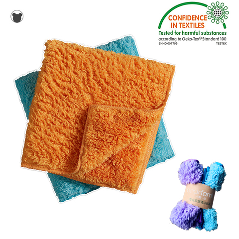 BEAR FAMILY 2PCS/SET Super absorbent cleaning cloth soft fluffy microfibers for household cleaning microfiber rags table 35*35cm ► Photo 1/6