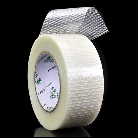 YX Glass Grid Fiber Tape Model Aircraft Fixed Strong Single Sided Tape Waterproof Wear-Resistant Transparent Mesh Fiber Tape ► Photo 1/6