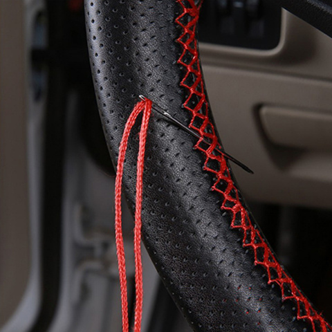 Car Steering Wheel Cover Artificial Leather Car Styling For Mitsubishi Asx Lancer 10 9 Outlander 2013 Pajero Sport L200 ► Photo 1/6